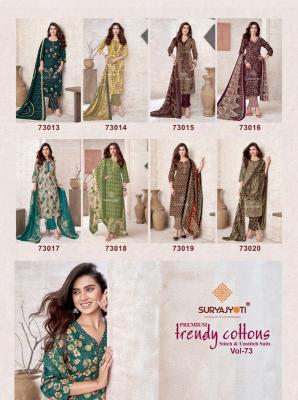 Suryajyoti trendy cotton vol 73 wholesale cotton dress materials in hyderabad